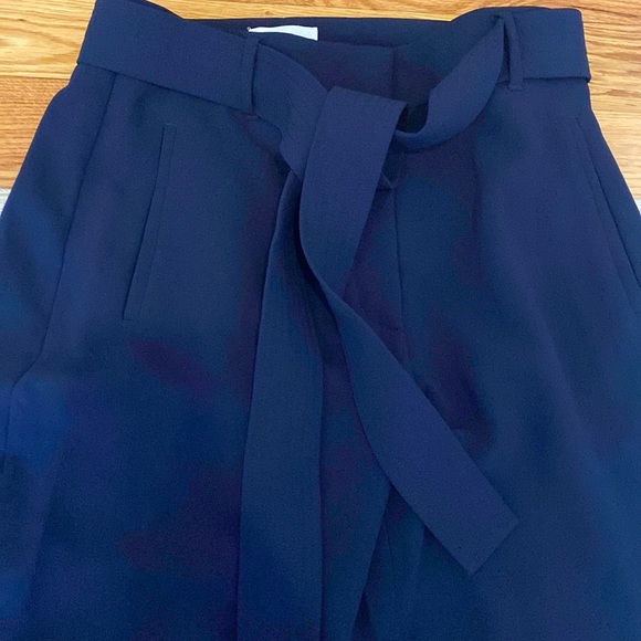 Wilfred Pants - Wilfred Tie-Front Pant from Aritzia in Navy, Size 12